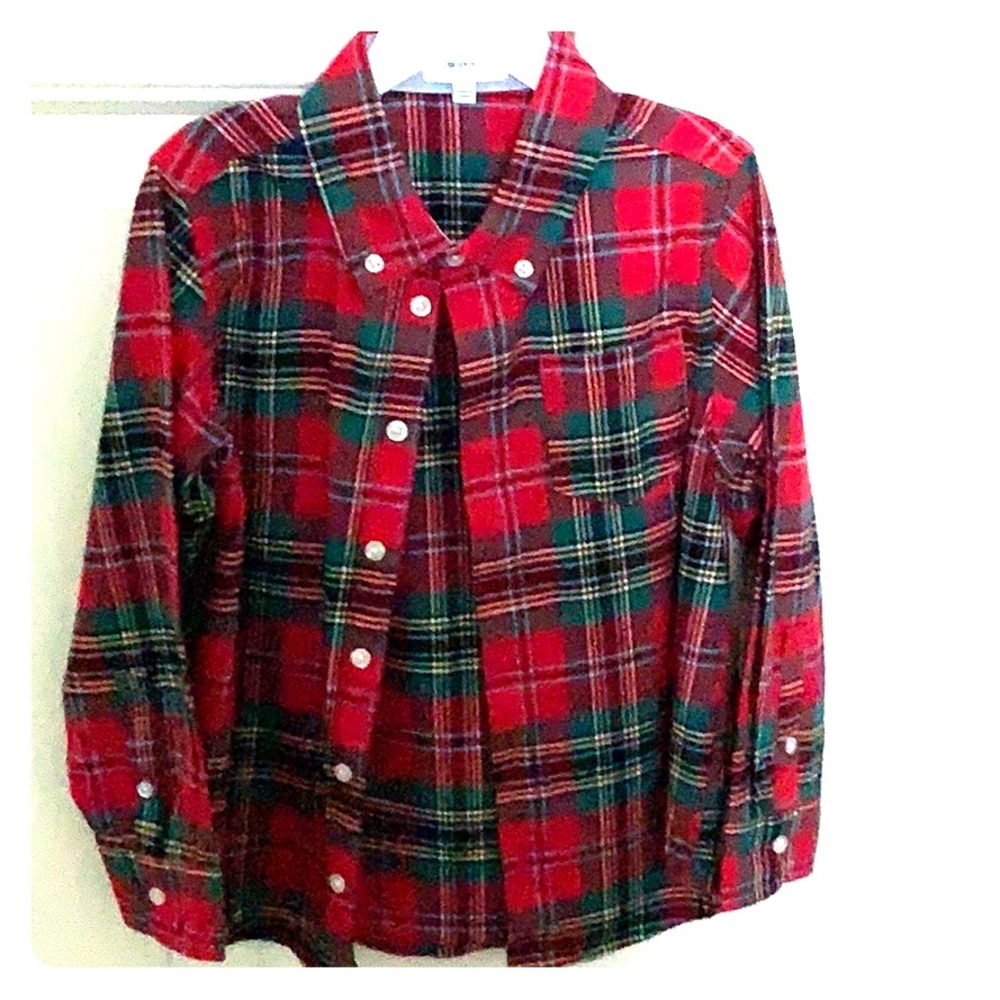 Boys Crown & Ivy plaid button up long sleeve